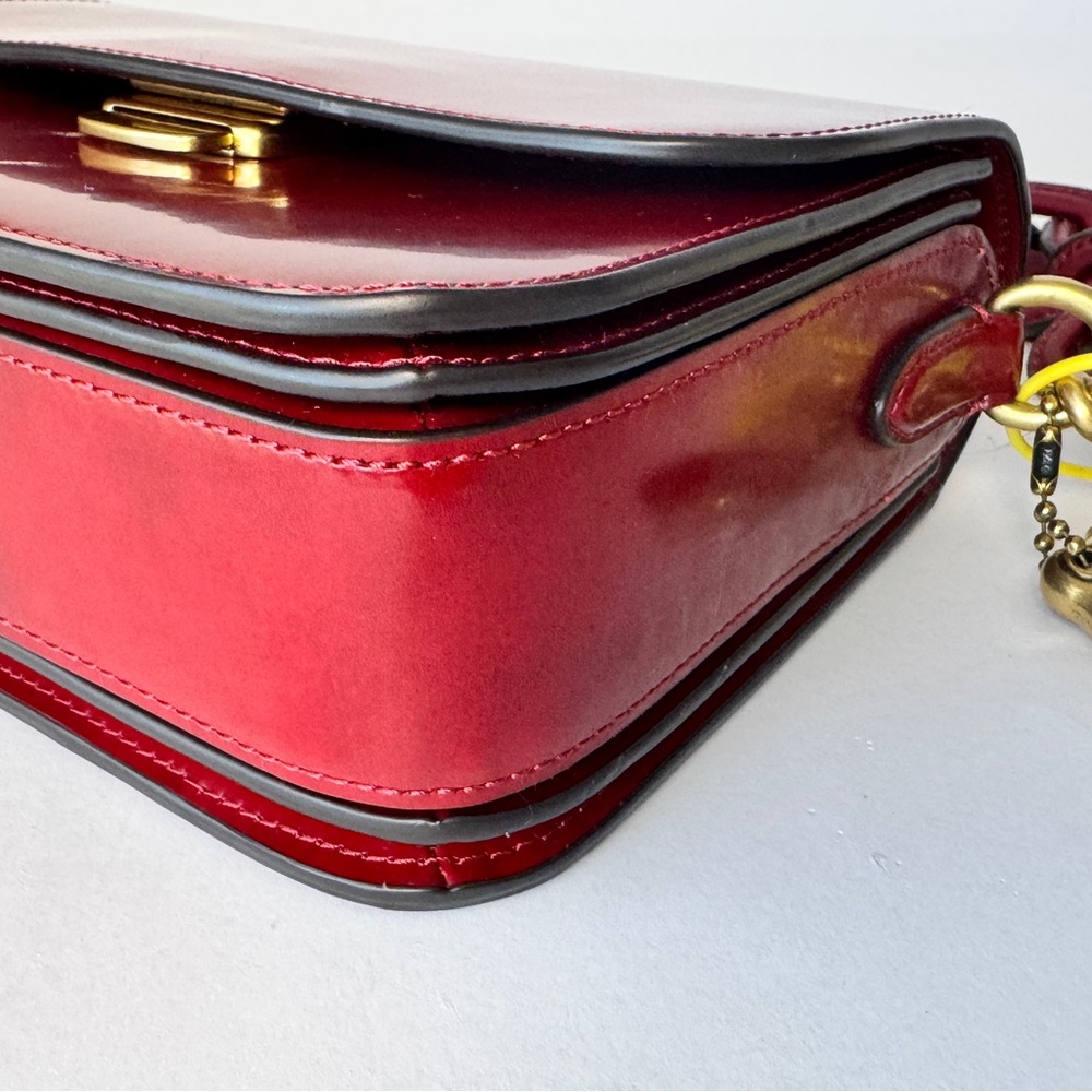 Coach Rogue Top Handle bag In Ruby Red Spazzolato Leather Limited Edition NWT - Picture 8 of 11